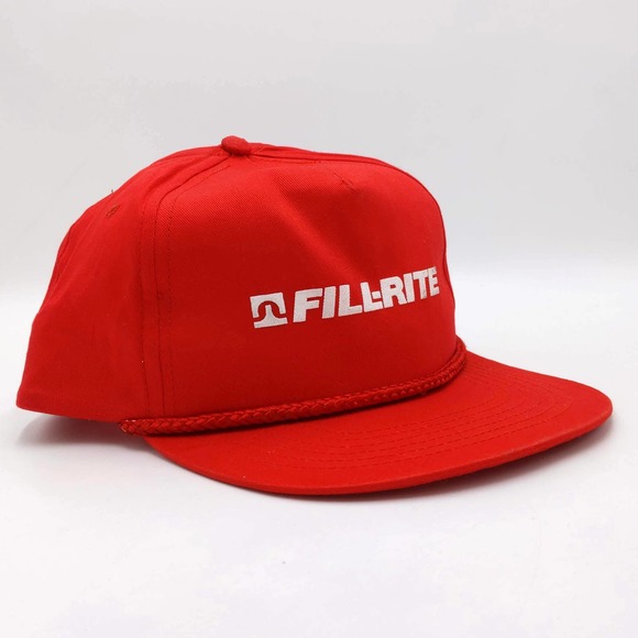 Vintage Fill-Rite Snapback Trucker Hat 90s Work Cap Industrial Advertising Red - Picture 3 of 9